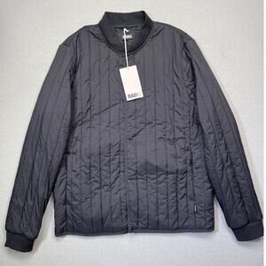 Rains Men's Banja Liner Lightweight Bomber Jacket  Navy large $150